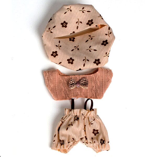 Outfit: Woodland Chic Floral Pants & Bow Tie for Dolls - Petite Threads