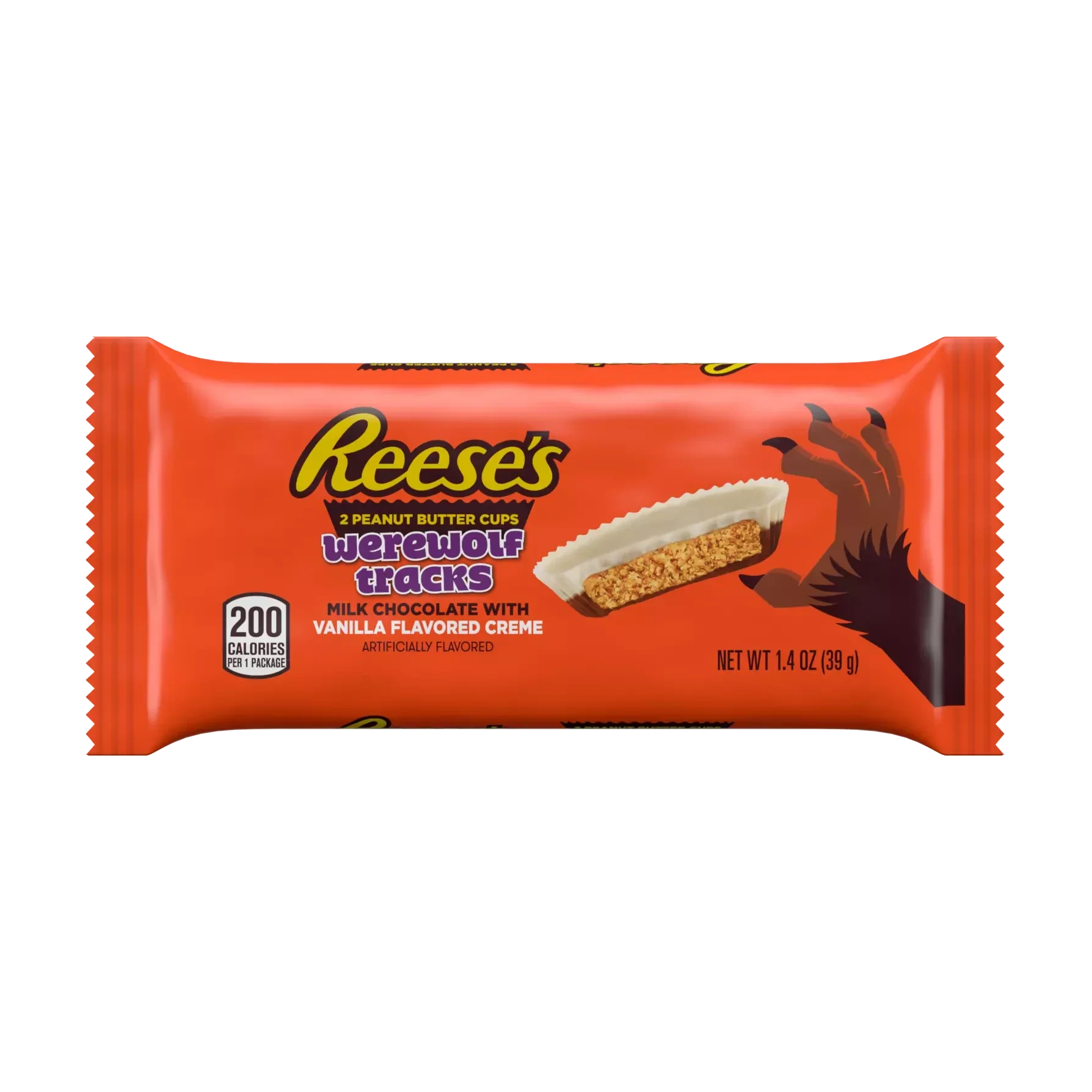 REESE'S Werewolf Tracks Milk Chocolate Peanut Butter Cups 1.4OZ