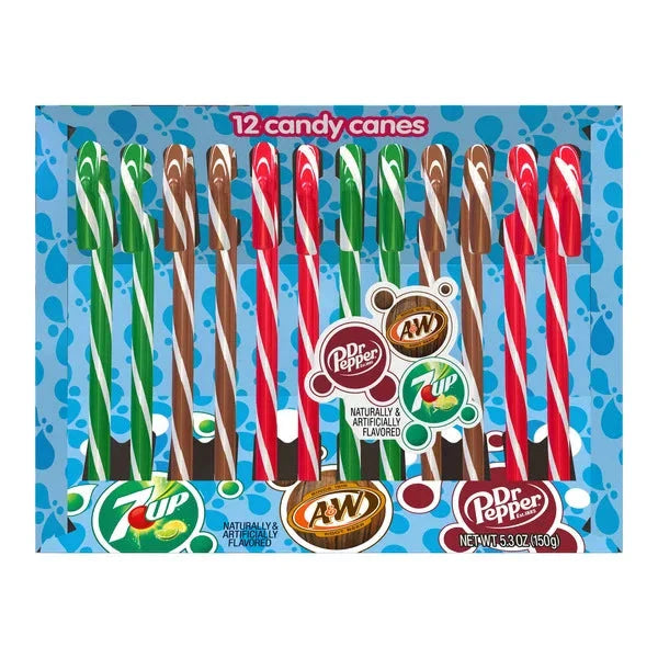Soda Pop Candy Canes - 12ct