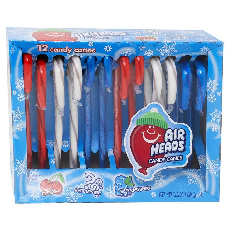 Airheads Candy Canes  Fruity Flavors Holiday Pack (12 Count)