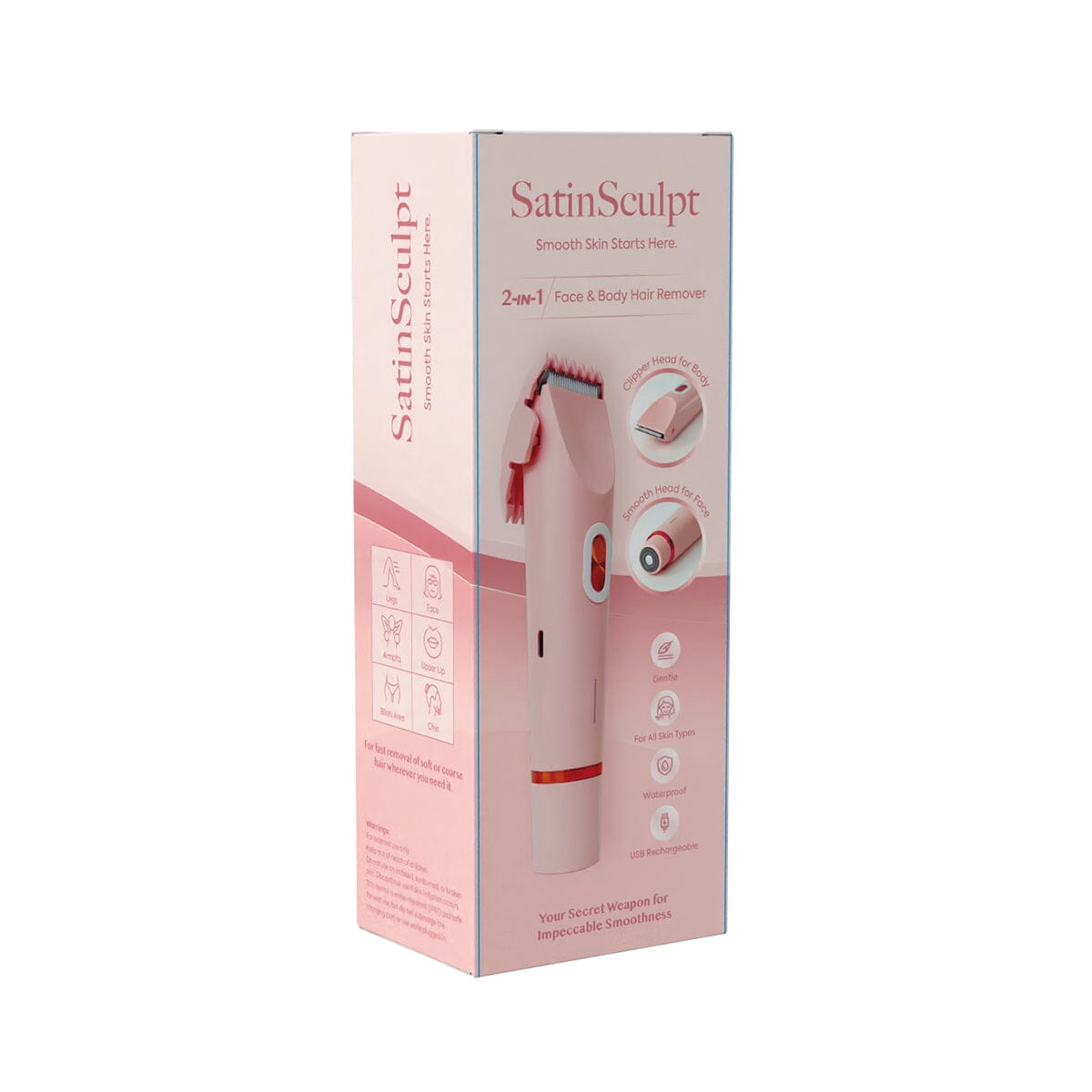 SatinSculpt Rechargeable - 2-in-1 Face & Body Hair Remover