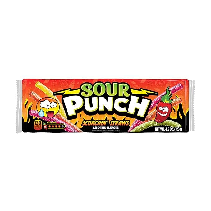 Sour Punch Scorchin Straws Tray 4.5oz