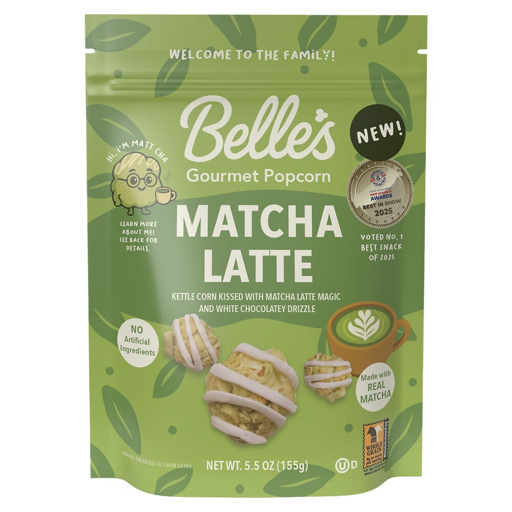 Belle's Gourmet Matcha Latte Popcorn (5.5 oz)